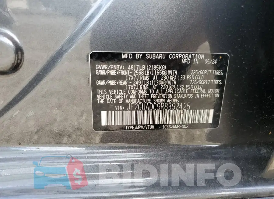 JF2GUADC9R8392425 Photo# 12