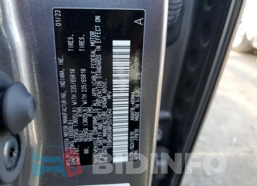 5TDKBRCH8PS570540 Photo# 14