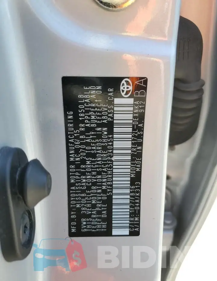 5YFBURHE5FP340454 Photo# 12