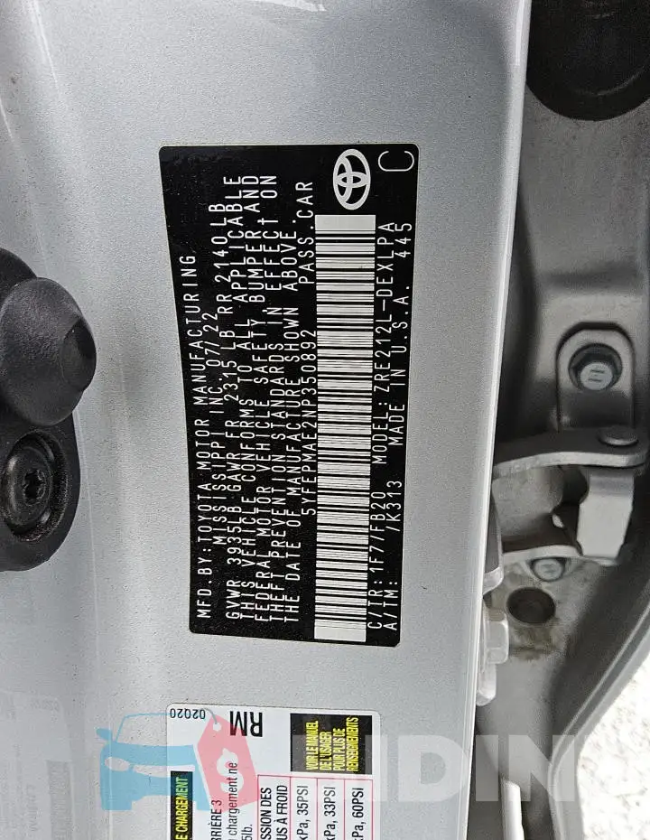 5YFEPMAE2NP350892 Photo# 13