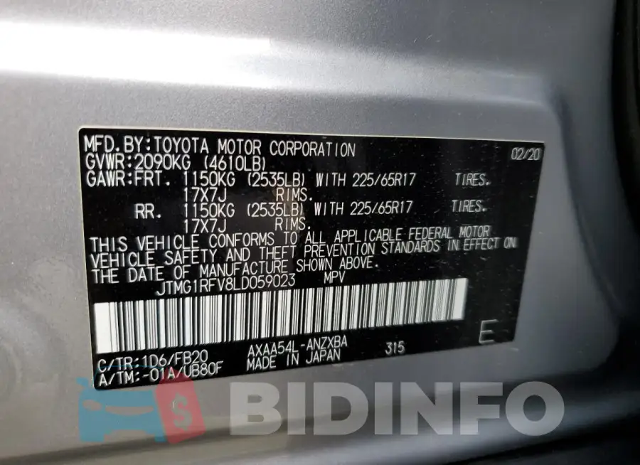 JTMG1RFV8LD059023 Photo# 14