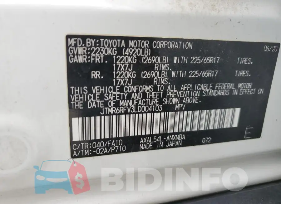 JTMR6RFV3LD004103 Photo# 13