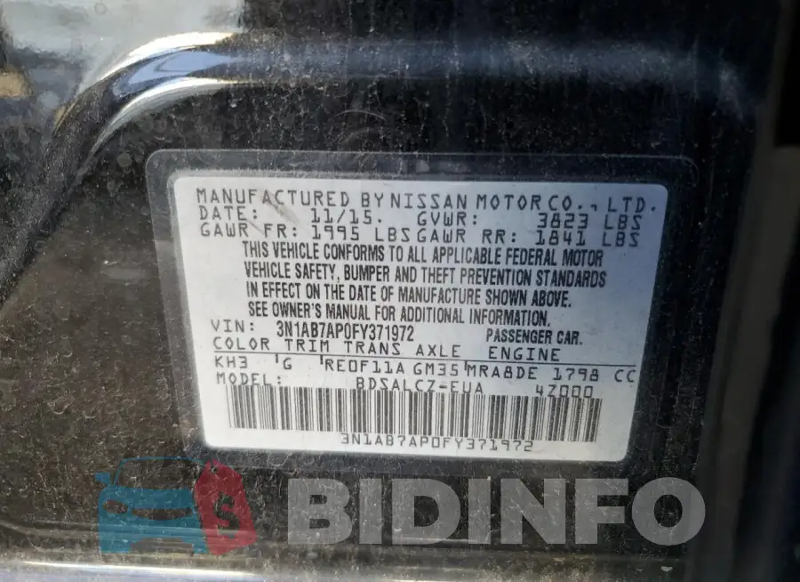 3N1AB7AP0FY371972 Photo# 12