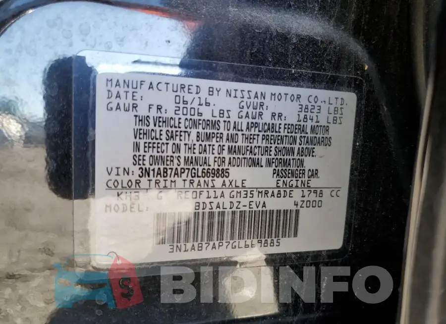 3N1AB7AP7GL669885 Photo# 12