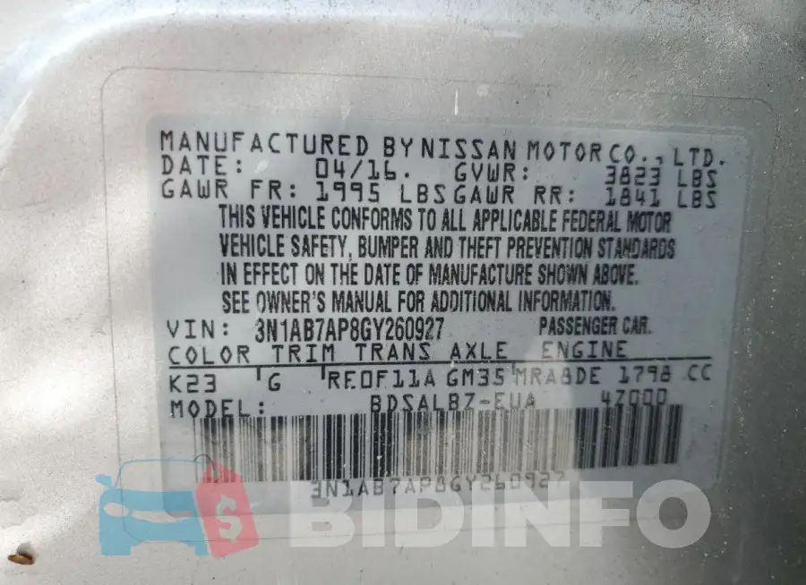 3N1AB7AP8GY260927 Photo# 12
