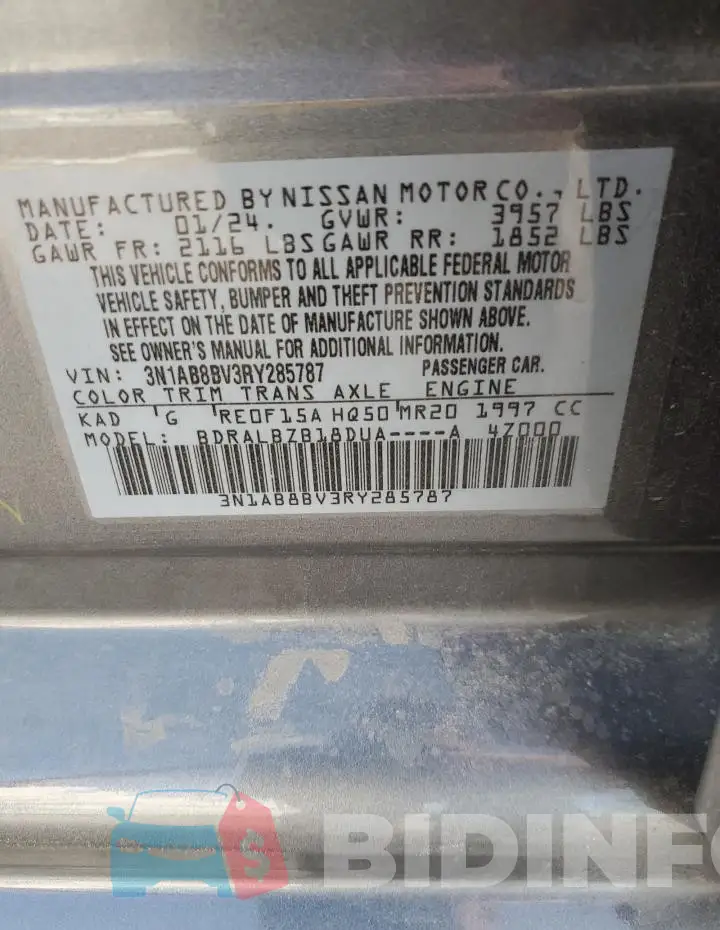 3N1AB8BV3RY285787 Photo# 12