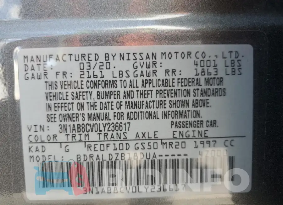 3N1AB8CV0LY236617 Photo# 12