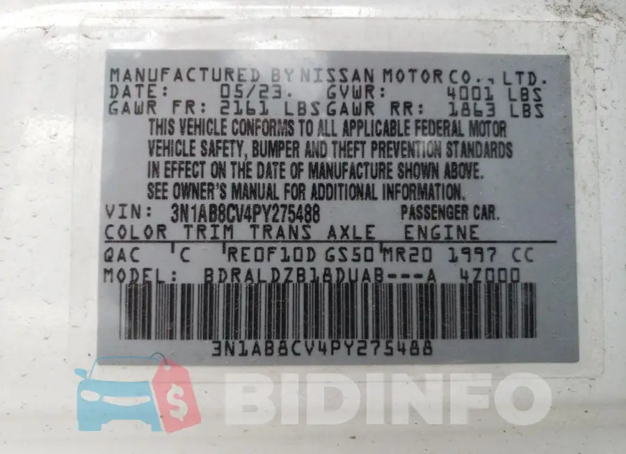 3N1AB8CV4PY275488 Photo# 12
