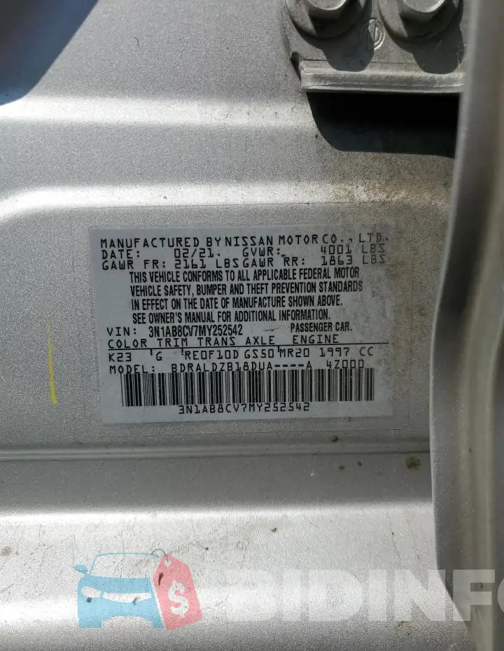 3N1AB8CV7MY252542 Photo# 12