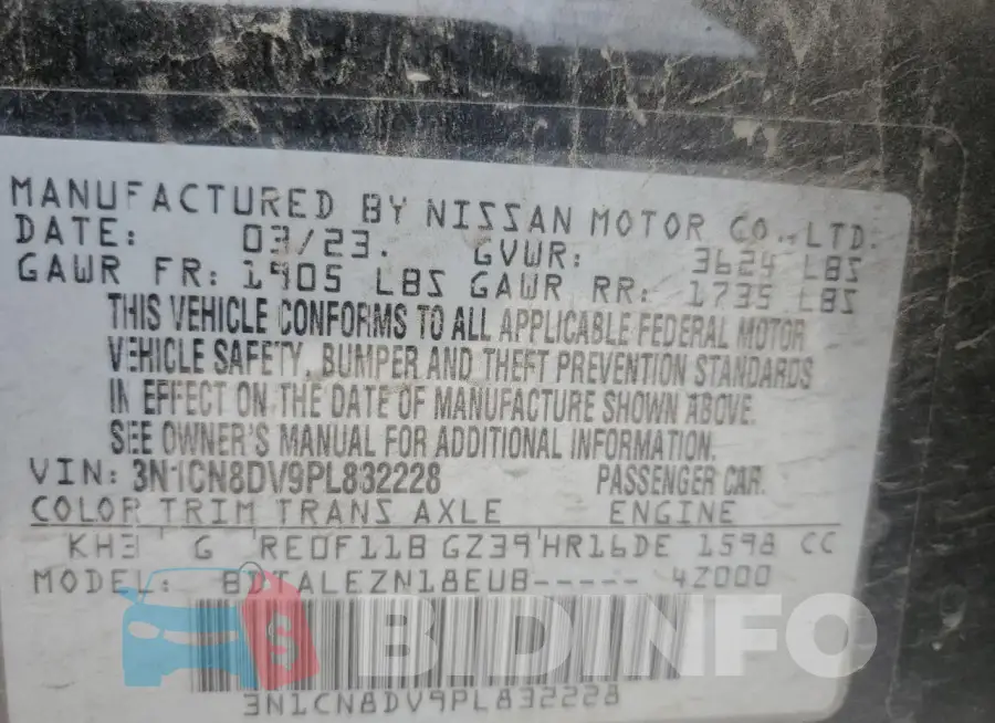 3N1CN8DV9PL832228 Photo# 12