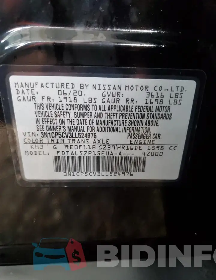 3N1CP5CV3LL524976 Photo# 13