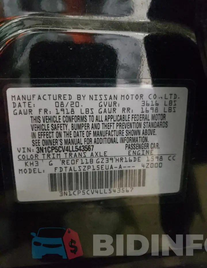 3N1CP5CV4LL543567 Photo# 12
