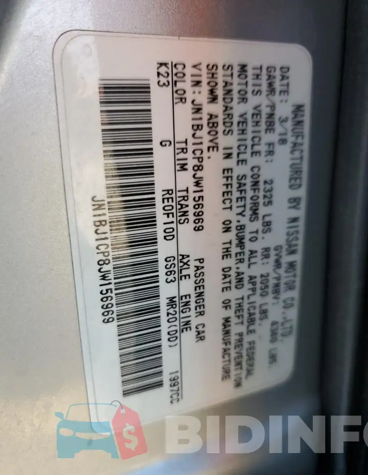 JN1BJ1CP8JW156969 Photo# 13