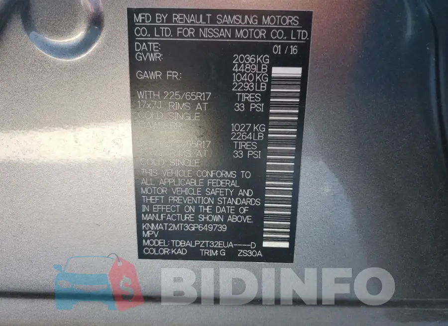 KNMAT2MT3GP649739 Photo# 13