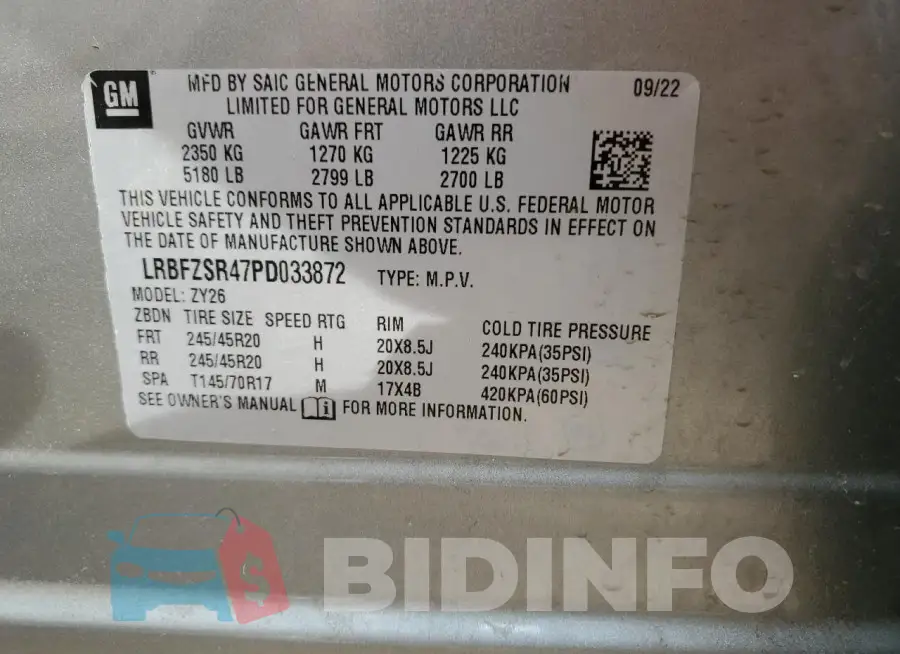 LRBFZSR47PD033872 Photo# 12