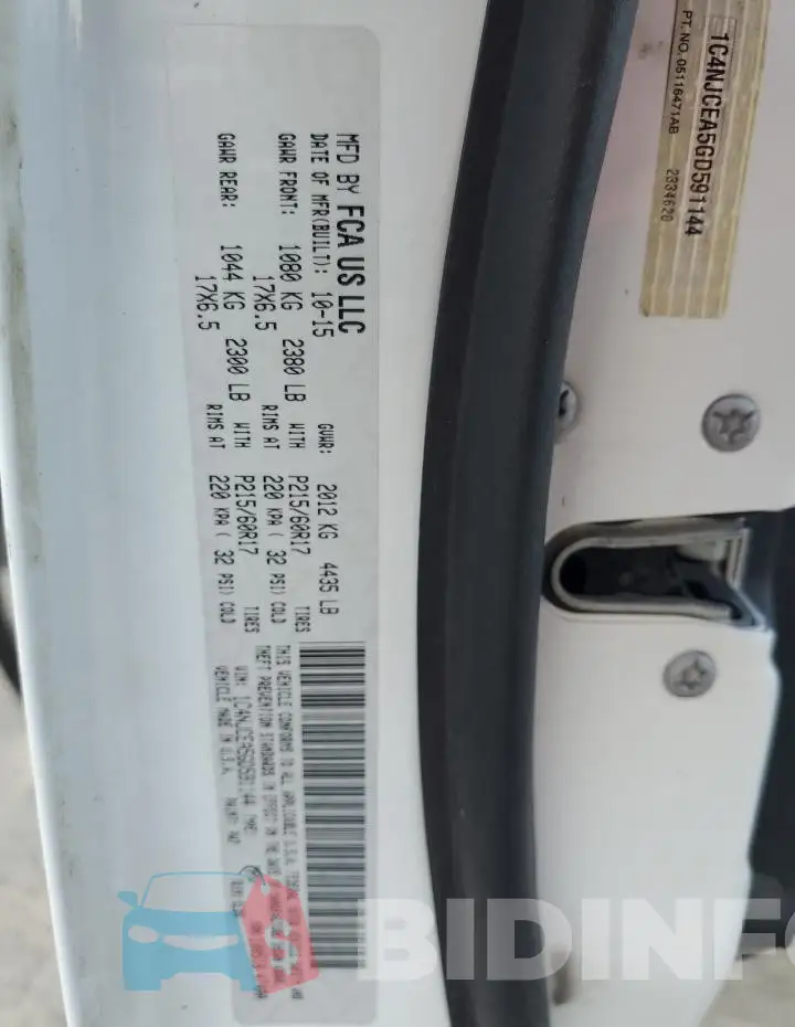 1C4NJCEA5GD591144 Photo# 13