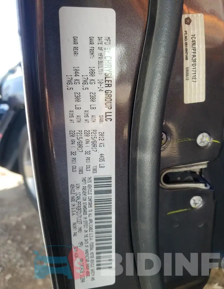 1C4NJPFA3FD171127 Photo# 12
