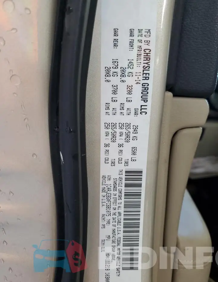 1C4RJEBGXFC681075 Photo# 13