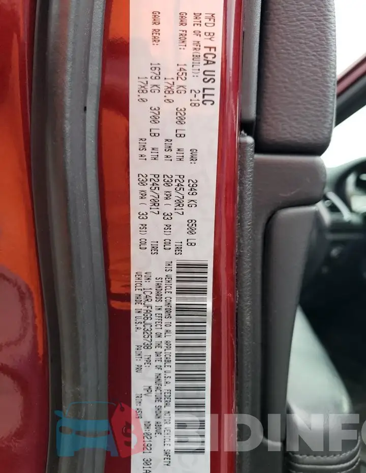 1C4RJFAG6JC325738 Photo# 14