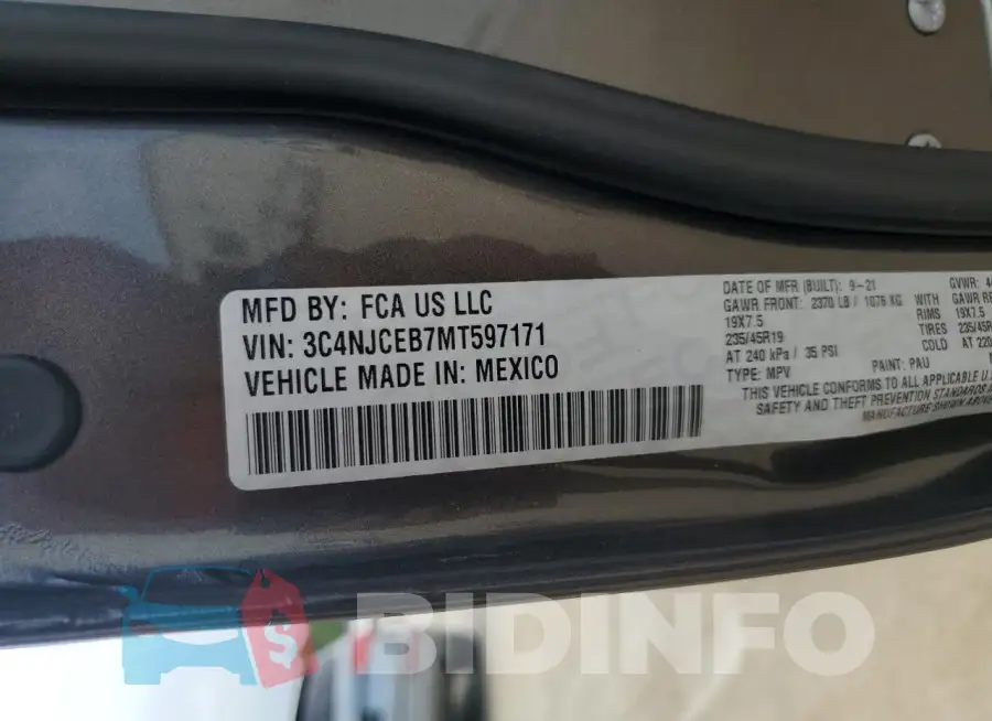 3C4NJCEB7MT597171 Photo# 12