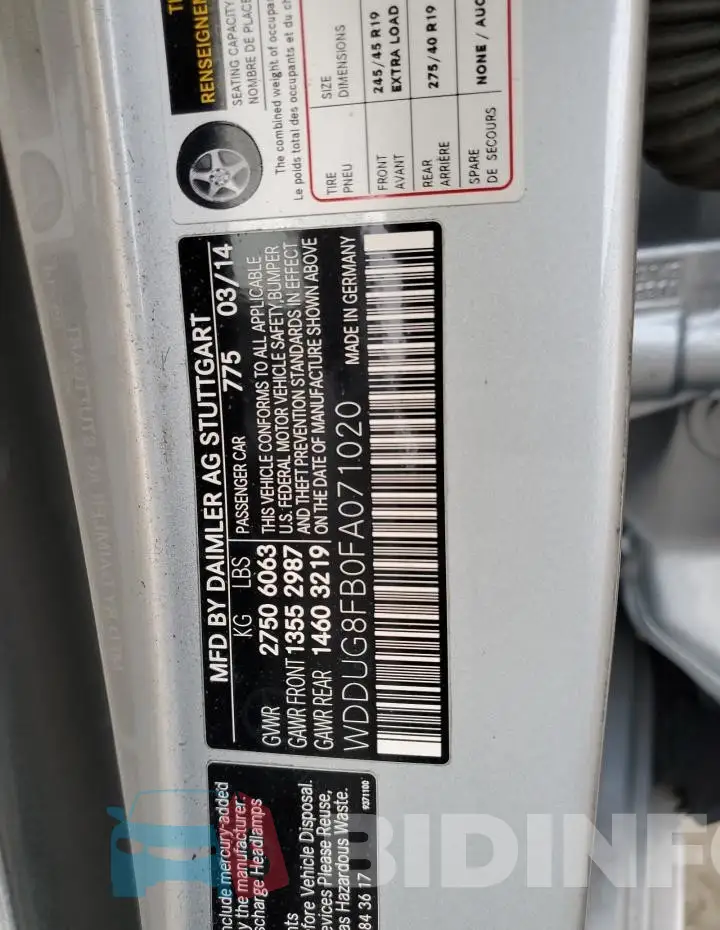 WDDUG8FB0FA071020 Photo# 12