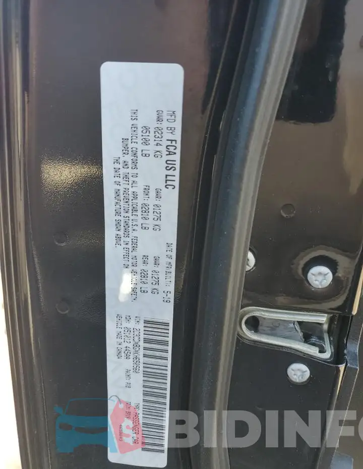 2C3CDXBGXKH650560 Photo# 12