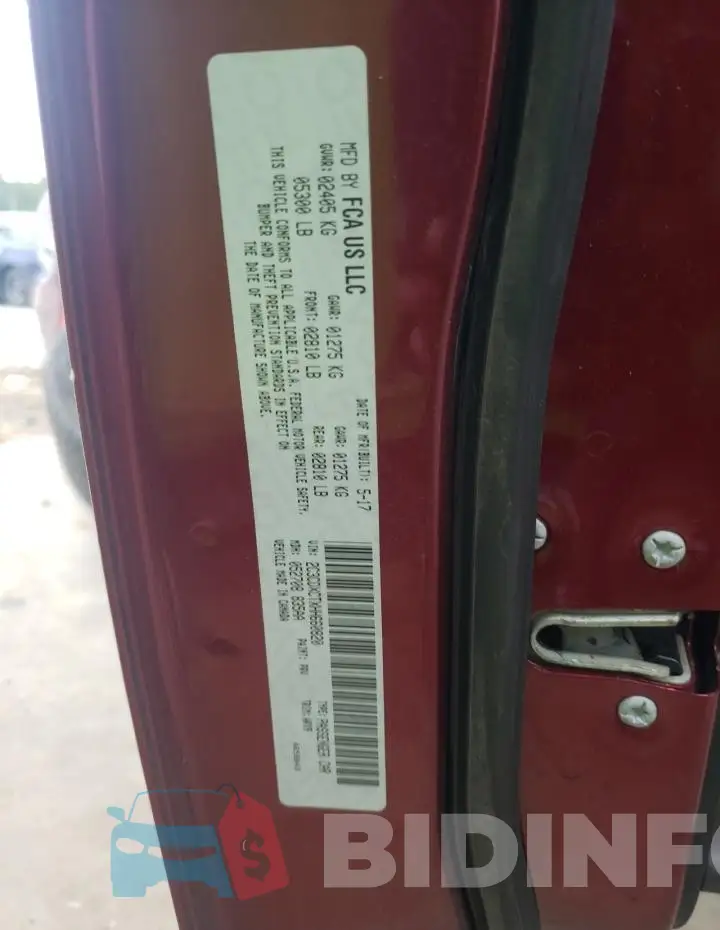 2C3CDXCTXHH660820 Photo# 12