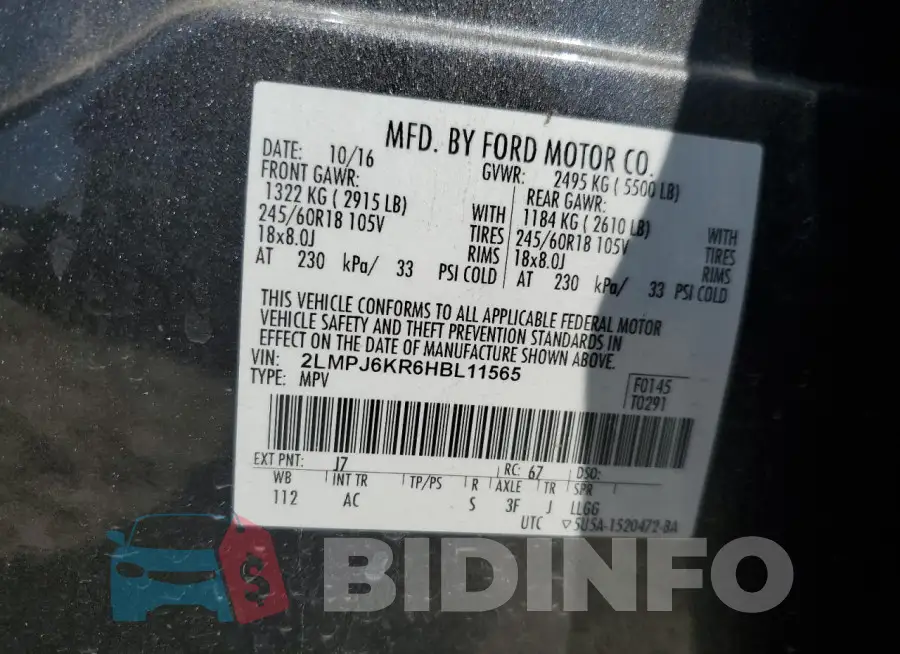 2LMPJ6KR6HBL11565 Photo# 13