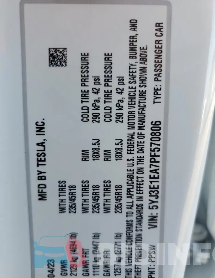 5YJ3E1EA7PF570806 Photo# 13