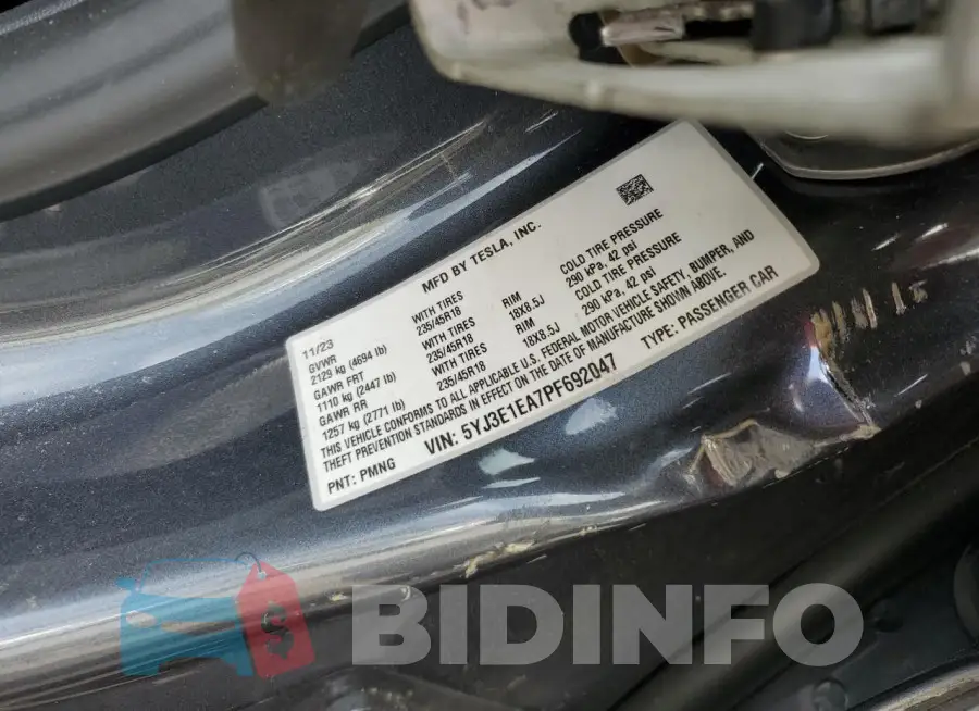 5YJ3E1EA7PF692047 Photo# 12