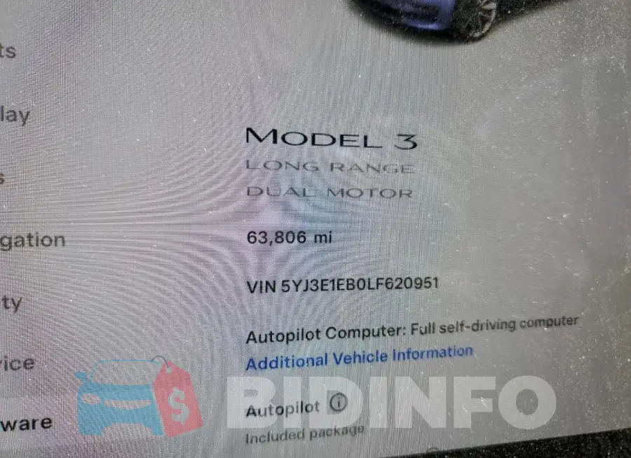 5YJ3E1EB0LF620951 Photo# 9
