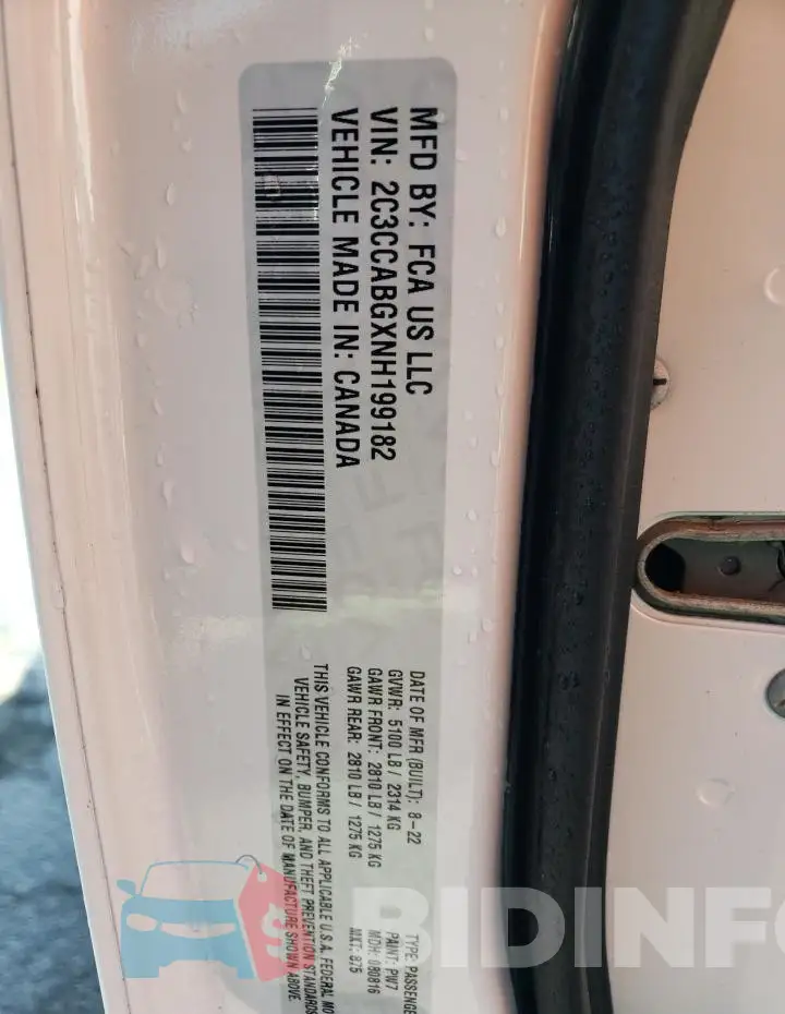 2C3CCABGXNH199182 Photo# 13