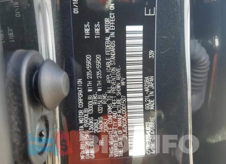 JTJGZKCA5J2001507 Photo# 12