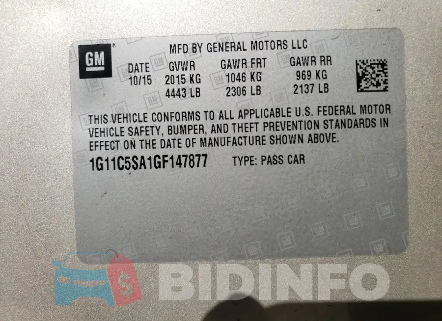 1G11C5SA1GF147877 Photo# 12