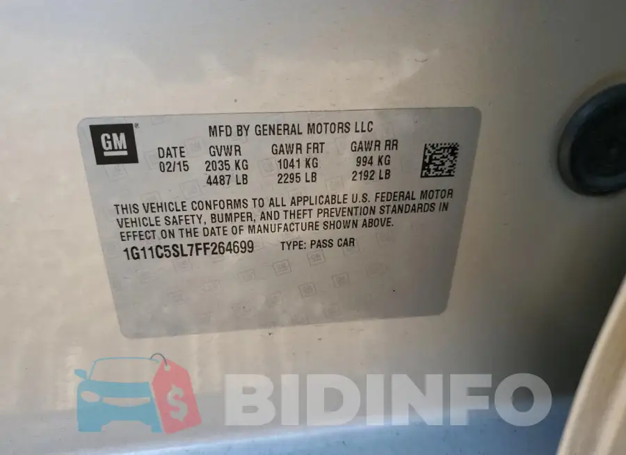 1G11C5SL7FF264699 Photo# 12