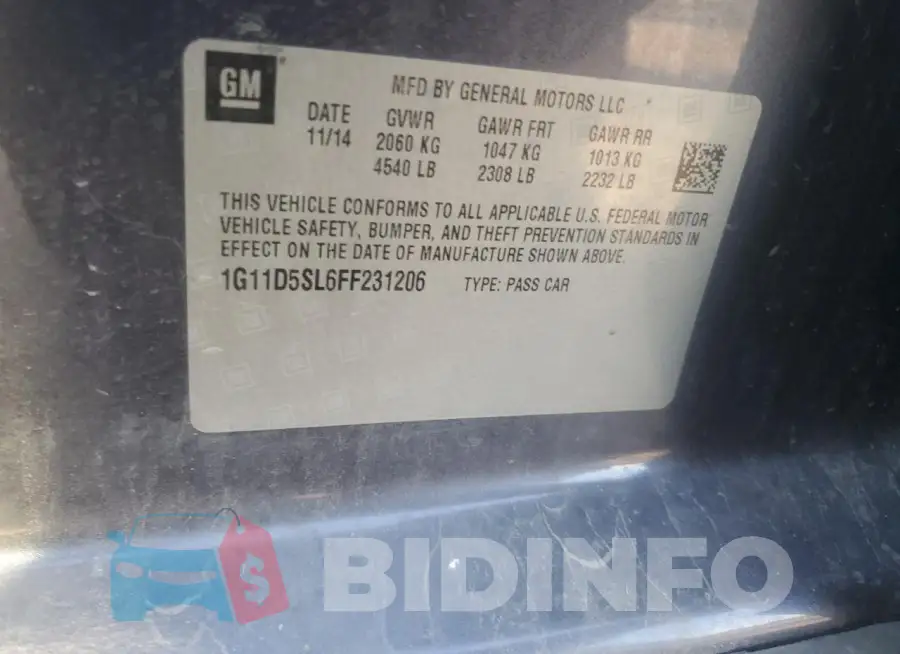 1G11D5SL6FF231206 Photo# 12