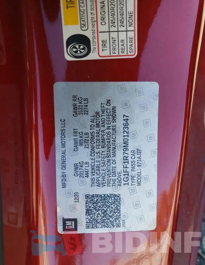 1G1FF1R79M0123647 Photo# 12