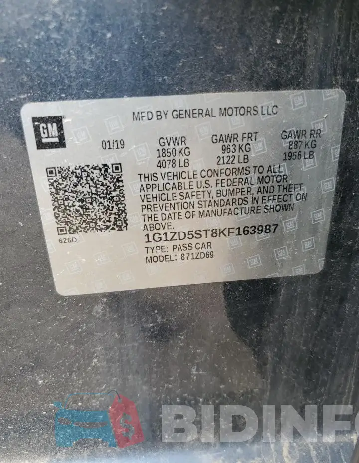 1G1ZD5ST8KF163987 Photo# 12