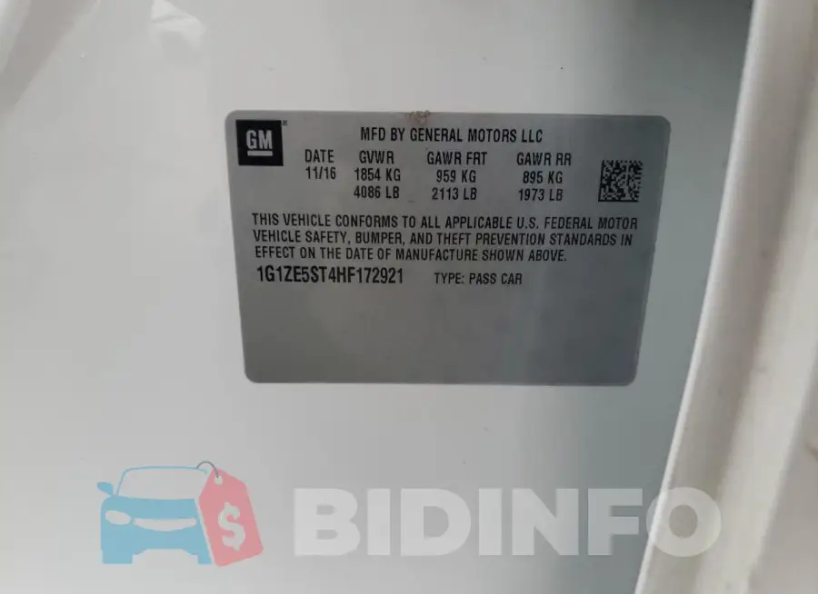 1G1ZE5ST4HF172921 Photo# 12