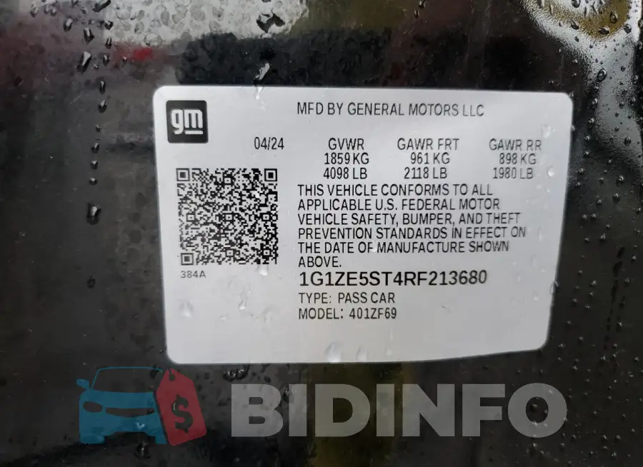 1G1ZE5ST4RF213680 Photo# 12