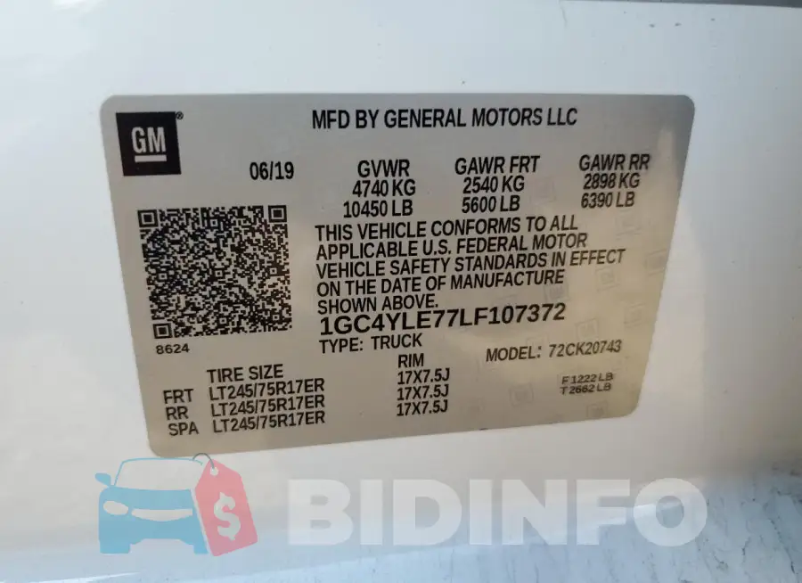 1GC4YLE77LF107372 Photo# 12