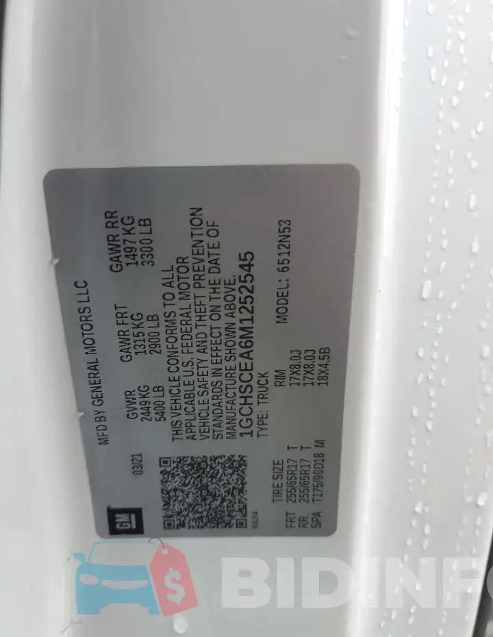 1GCHSCEA6M1252545 Photo# 12