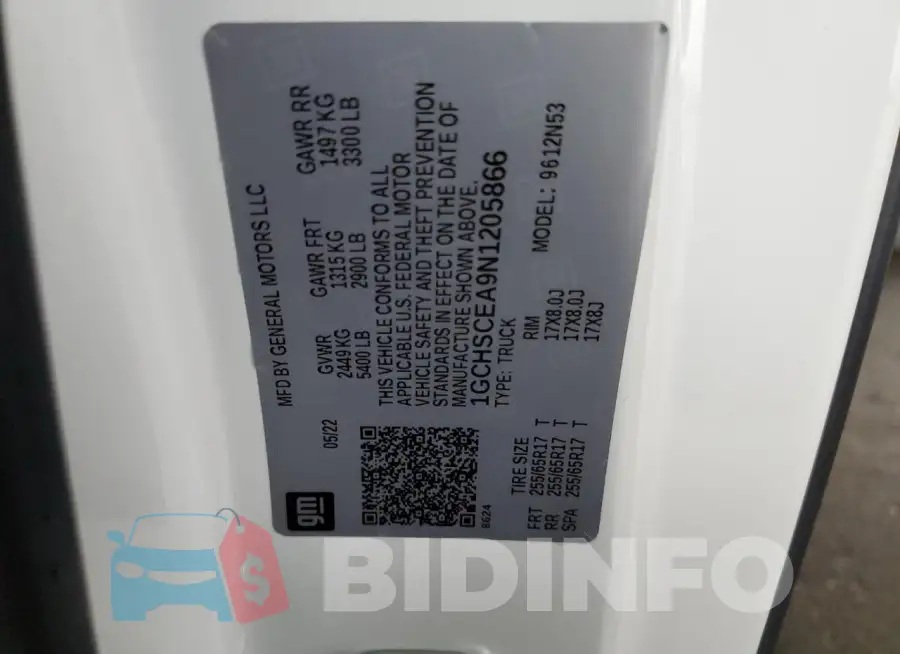 1GCHSCEA9N1205866 Photo# 13