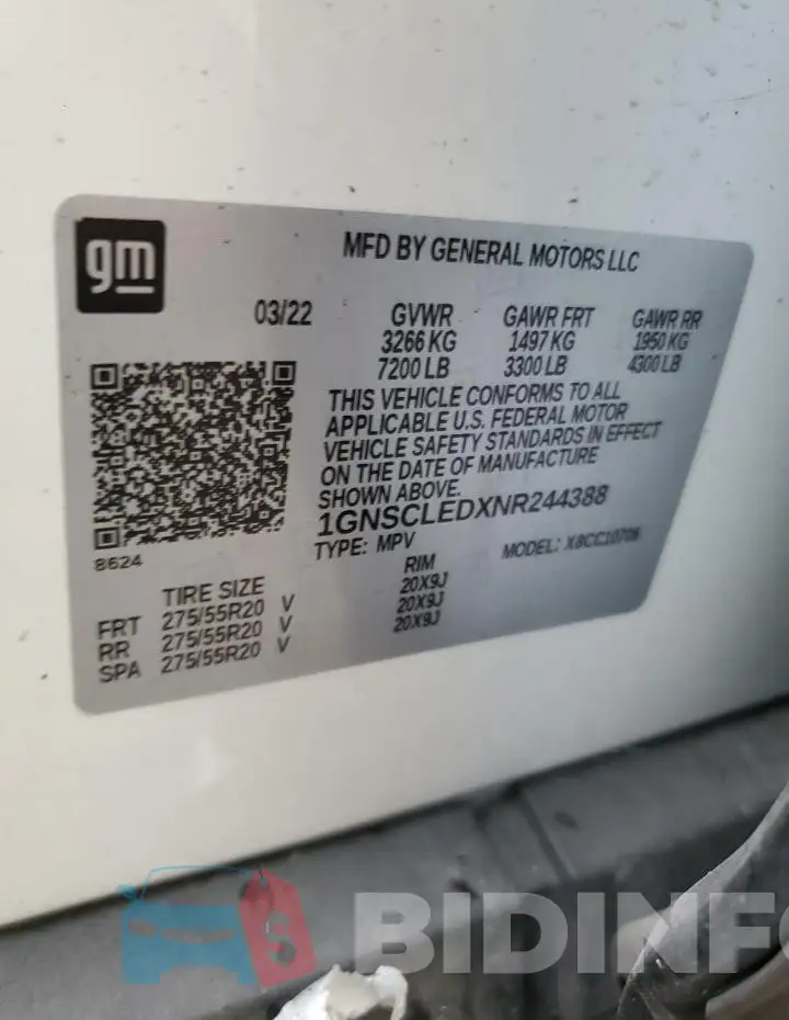 1GNSCLEDXNR244388 Photo# 13