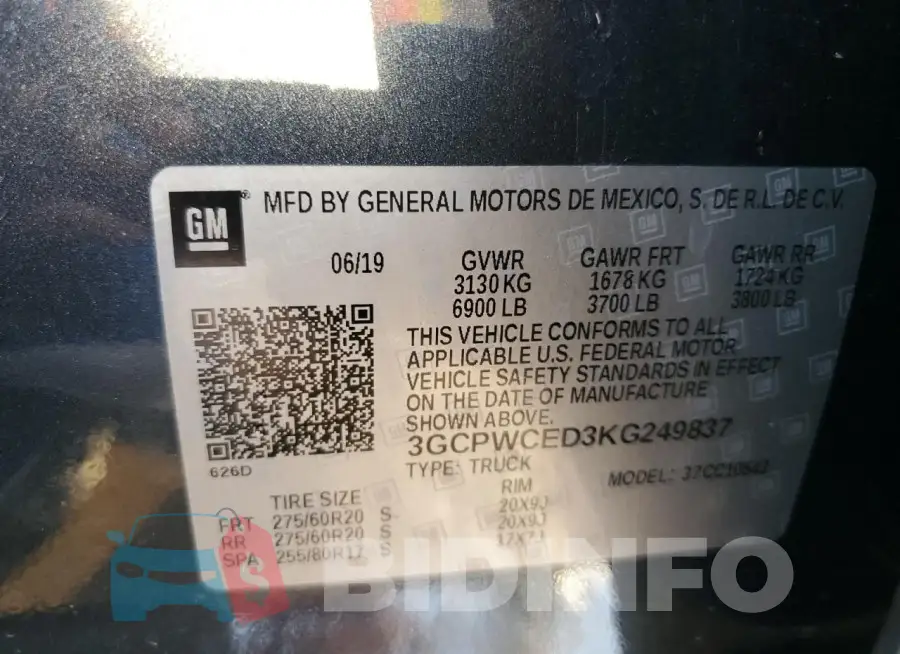 3GCPWCED3KG249837 Photo# 12