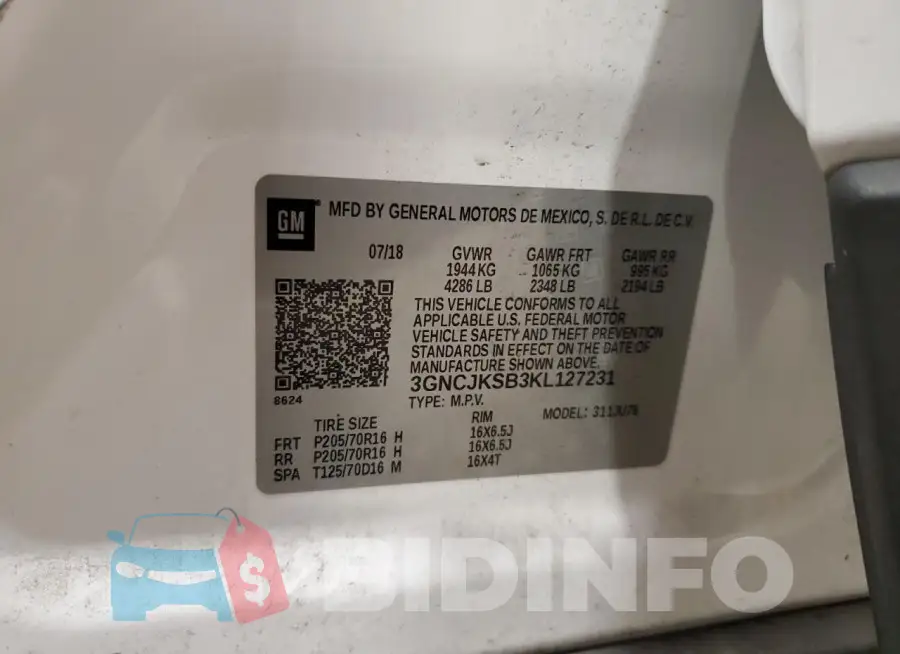 3GNCJKSB3KL127231 Photo# 12