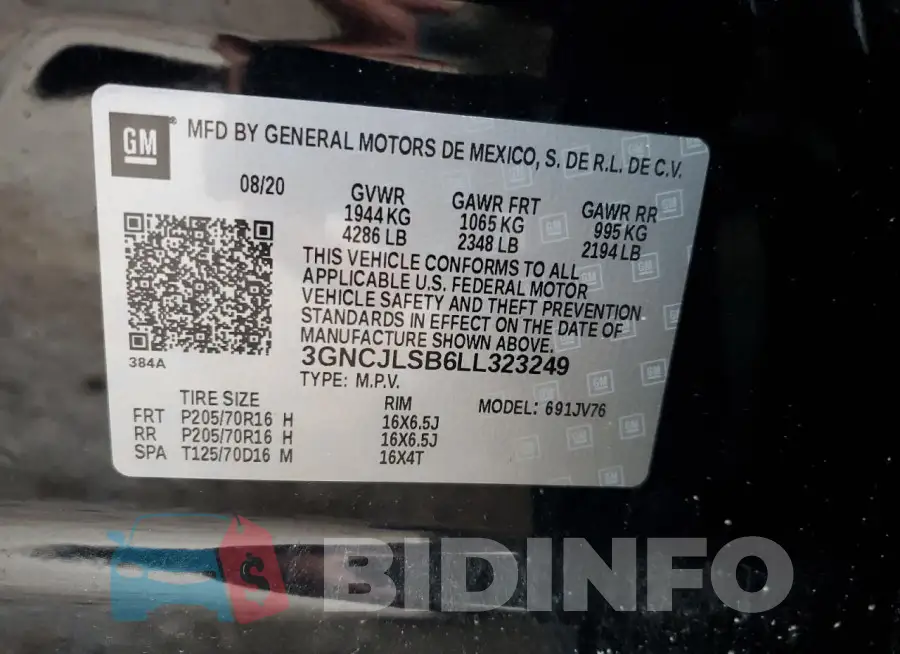 3GNCJLSB6LL323249 Photo# 14