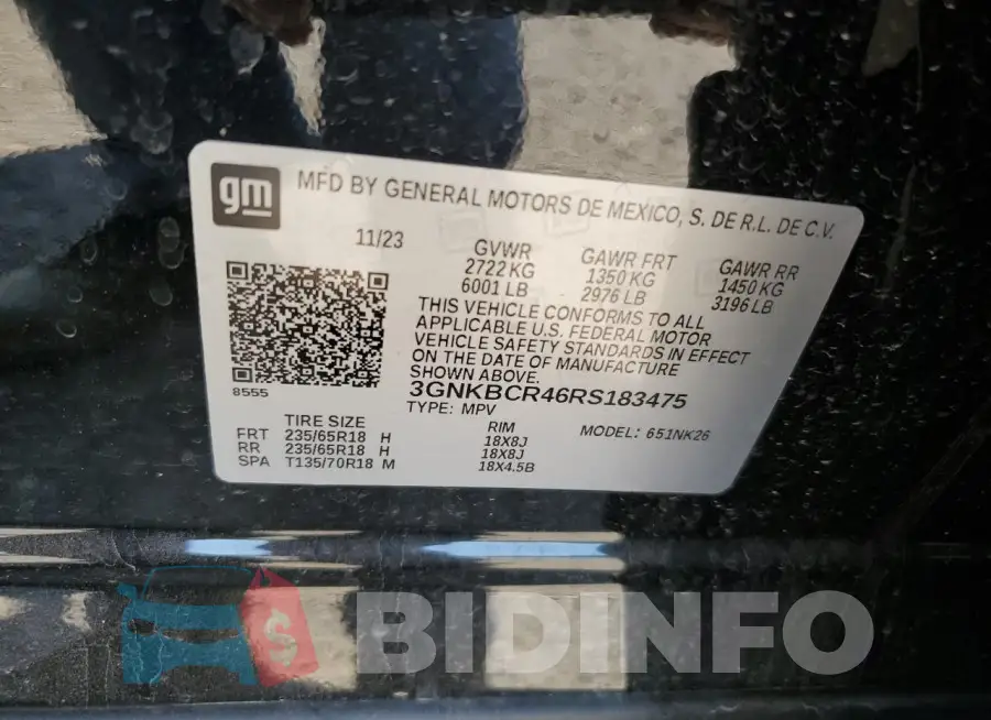 3GNKBCR46RS183475 Photo# 13