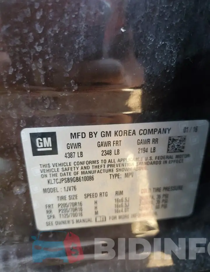 KL7CJPSB9GB610086 Photo# 12