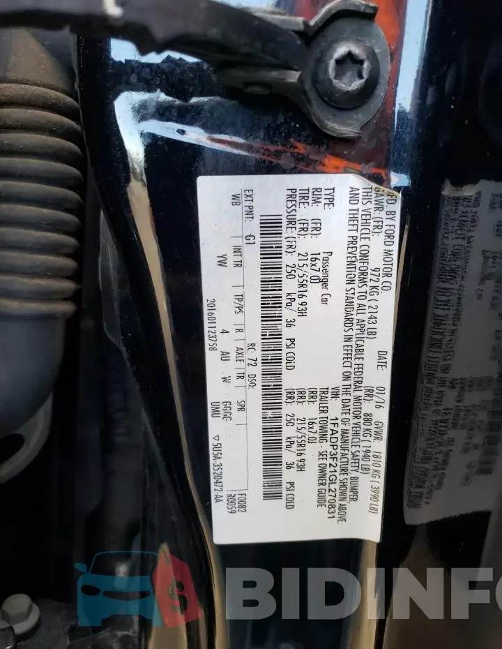 1FADP3F21GL270831 Photo# 12